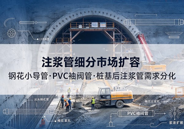 双柏注浆管细分市场扩容，隧道钢花小导管、PVC 袖阀管、桩基后注浆管需求分化